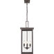 Barkeley 4 Light 11 inch Powder Coated Bronze Outdoor Hanging Lantern